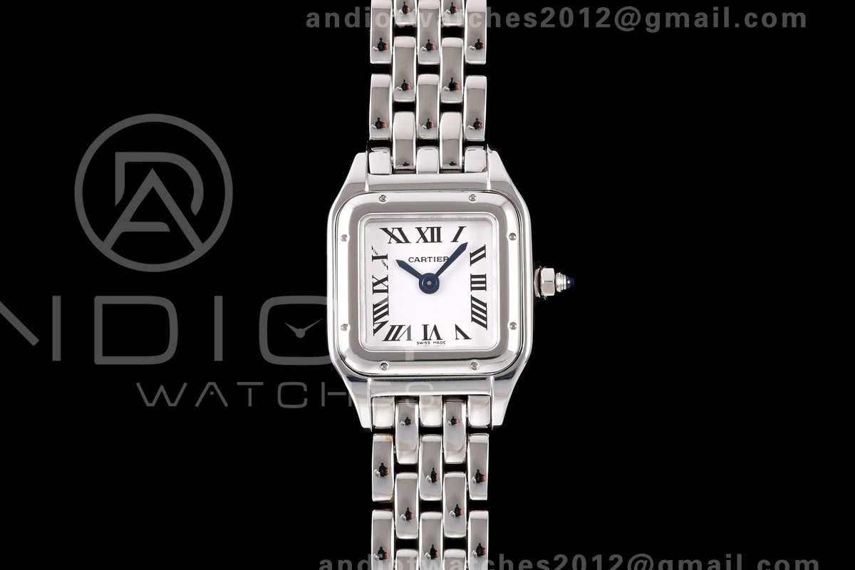 Panthère Ladies 19mm SS AF 1:1 Best Edition White Dial on SS Bracelet Ronda Quartz